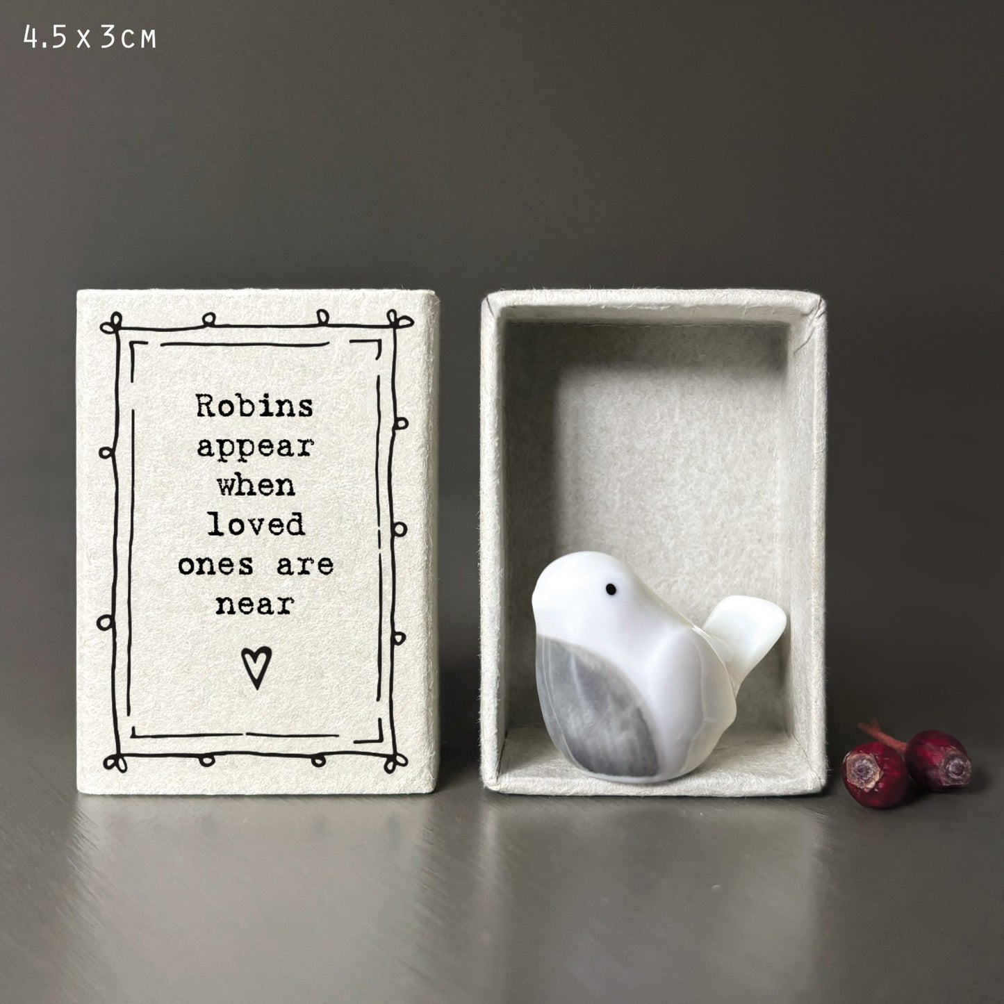 Matchbox Porcelain Robins Appear