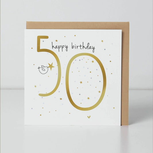 50th Birthday Greetings Card