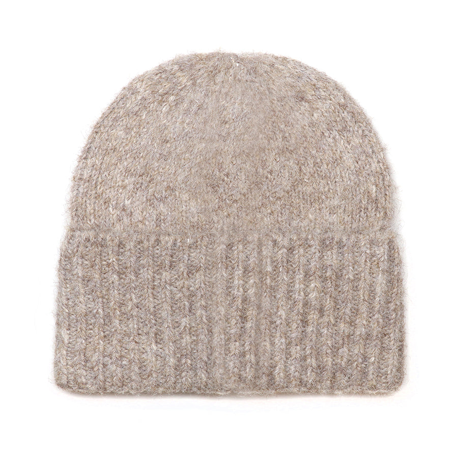 Recycled Blend Knit Beanie Oatmeal