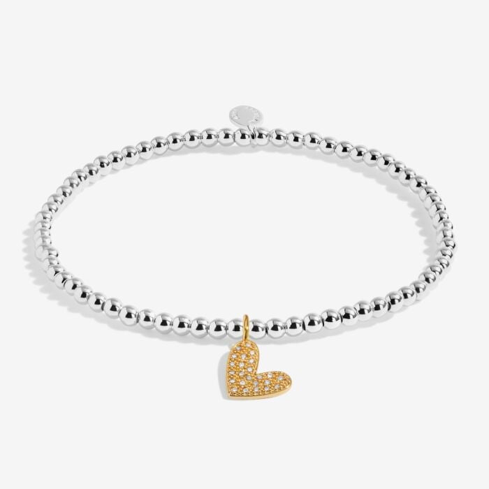 A Little Love You To Bits Bracelet In Silver And Gold Plating