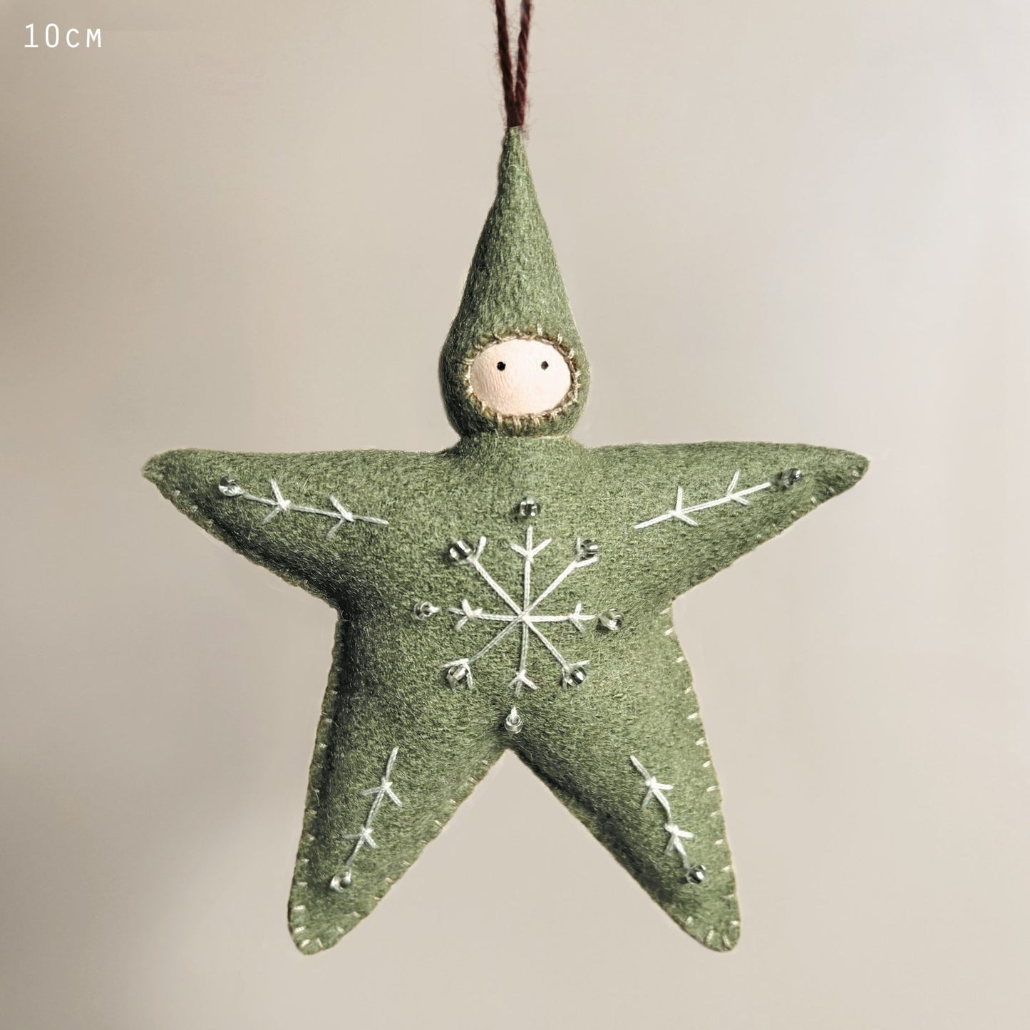 Large Felt Star Baby Green