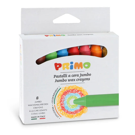 Primo Jumbo Wax Crayons (8 colours)