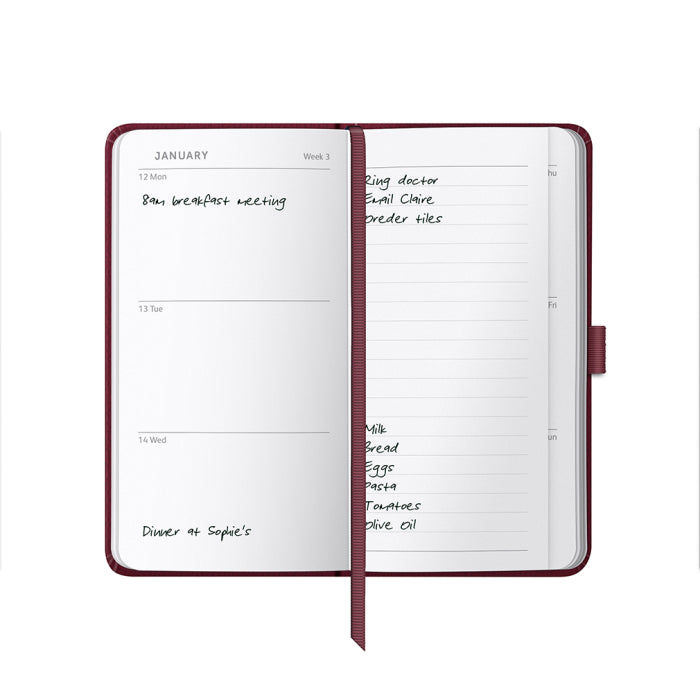 2026 Slim Diary Burgundy