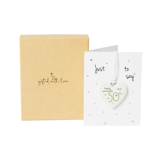 50th Anniversary Boxed Heart Decoration