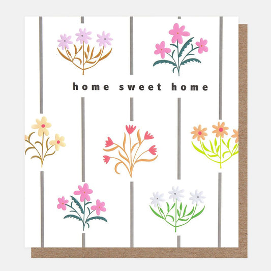 Home Sweet Home Florals Greetings Card