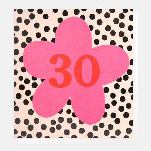 30th Birthday Flower Greetings Card