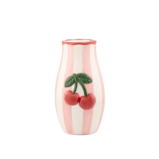 Hand Painted Cherry Vase
