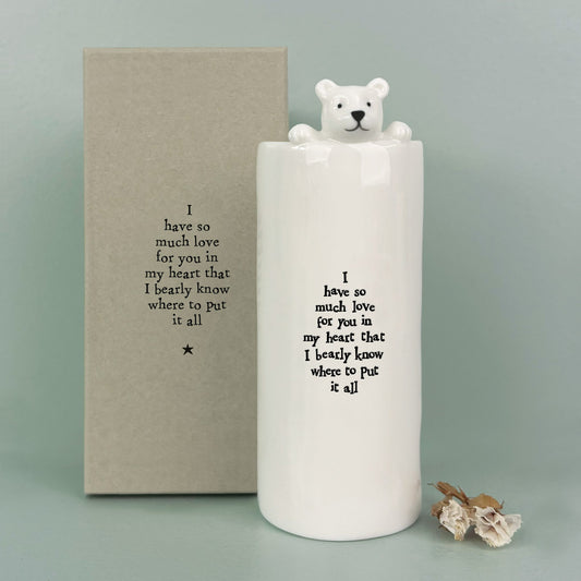 “So Much Love” Bear Vase