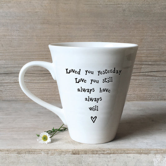 Boxed Porcelain Mug Loved You Yesterday