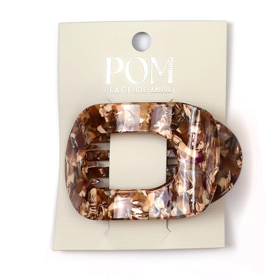 Brown Mix Marbled Claw Clip