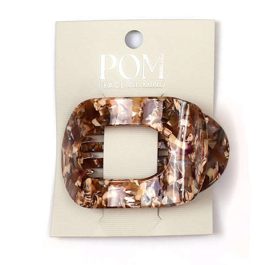 Brown Mix Marbled Claw Clip