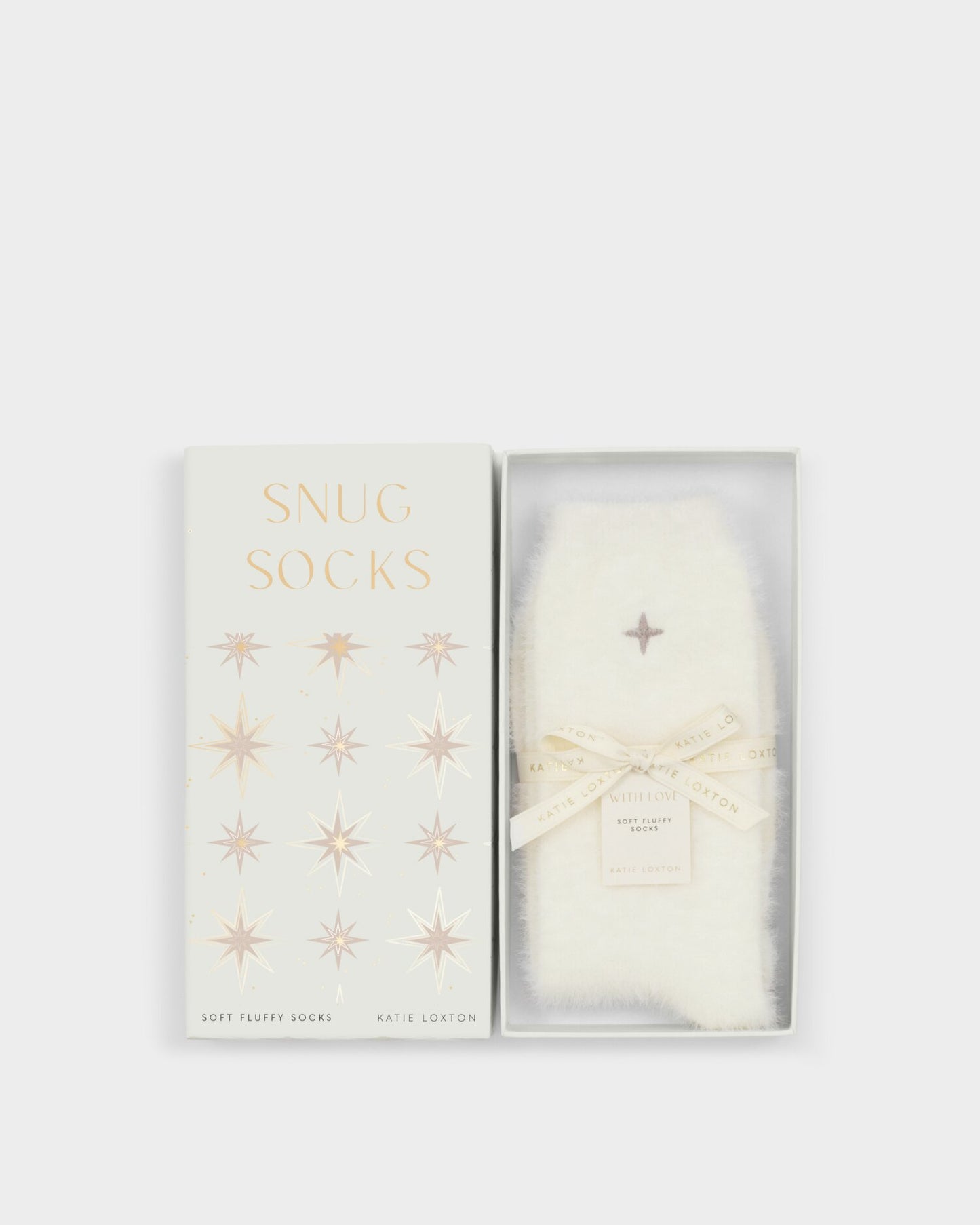 Katie Loxton Gift Boxed Fluffy Socks in Off White