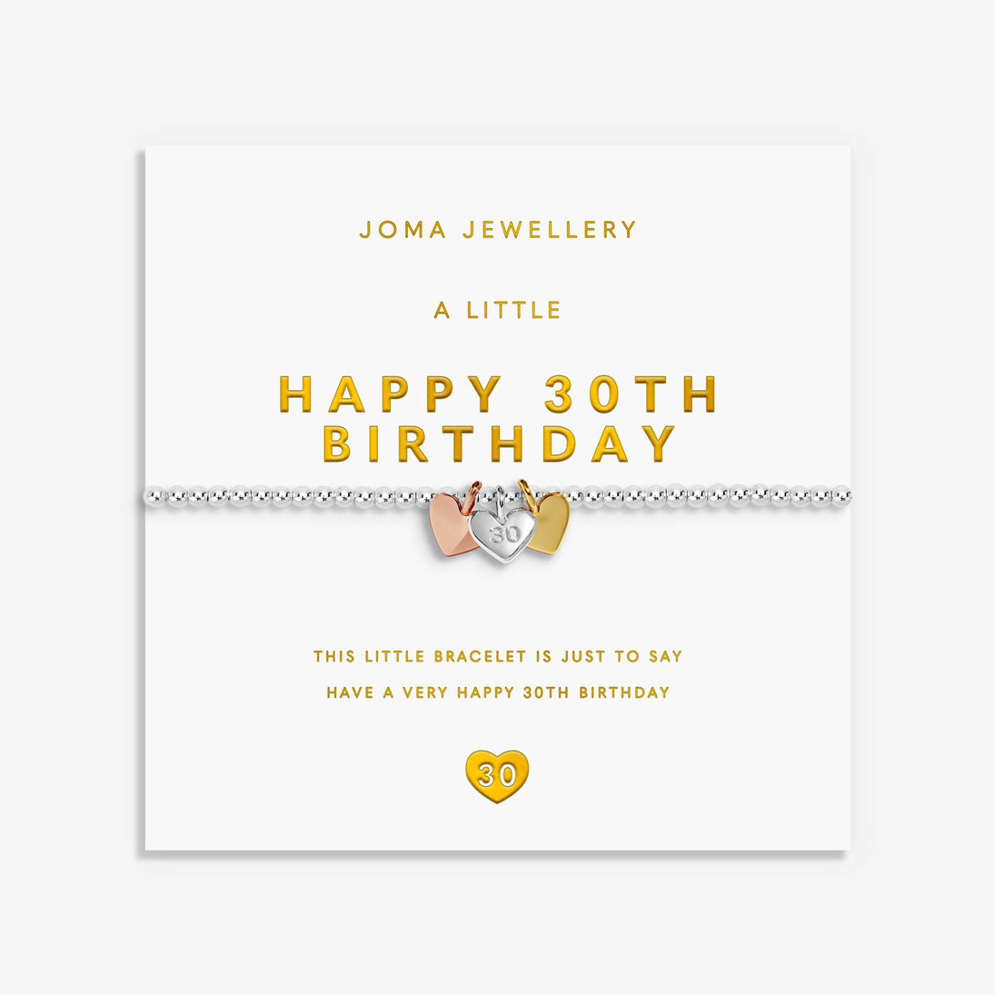 A Little ‘Happy 30th Birthday’ Bracelet