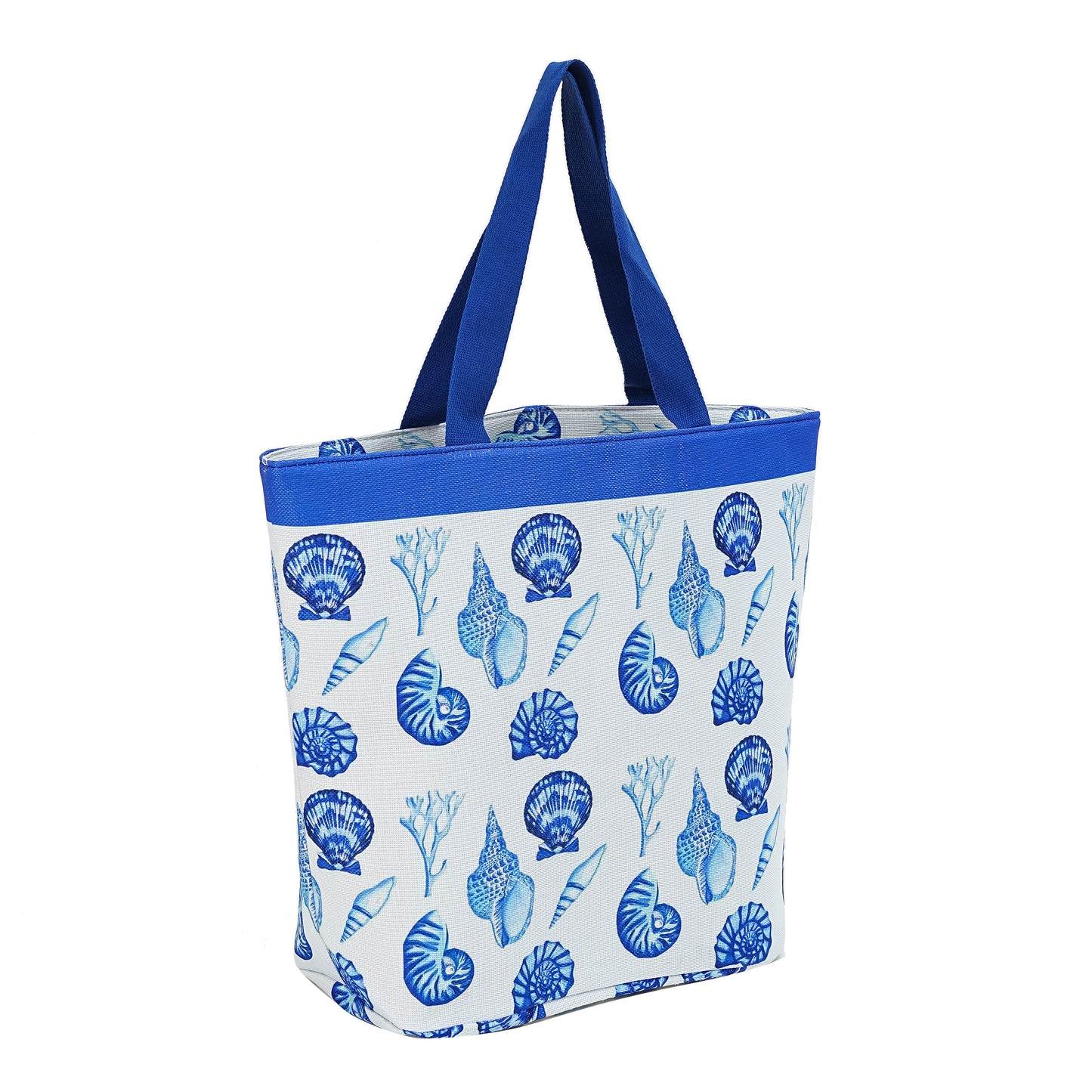 Sea Shell & Coral Beach Bag Blue