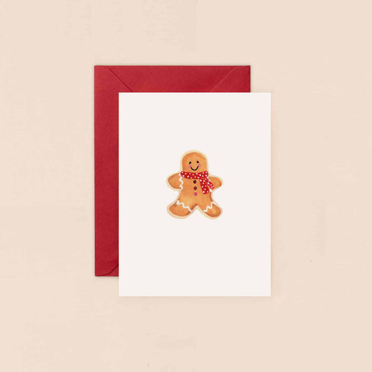Gingerbread Man Mini Christmas Card