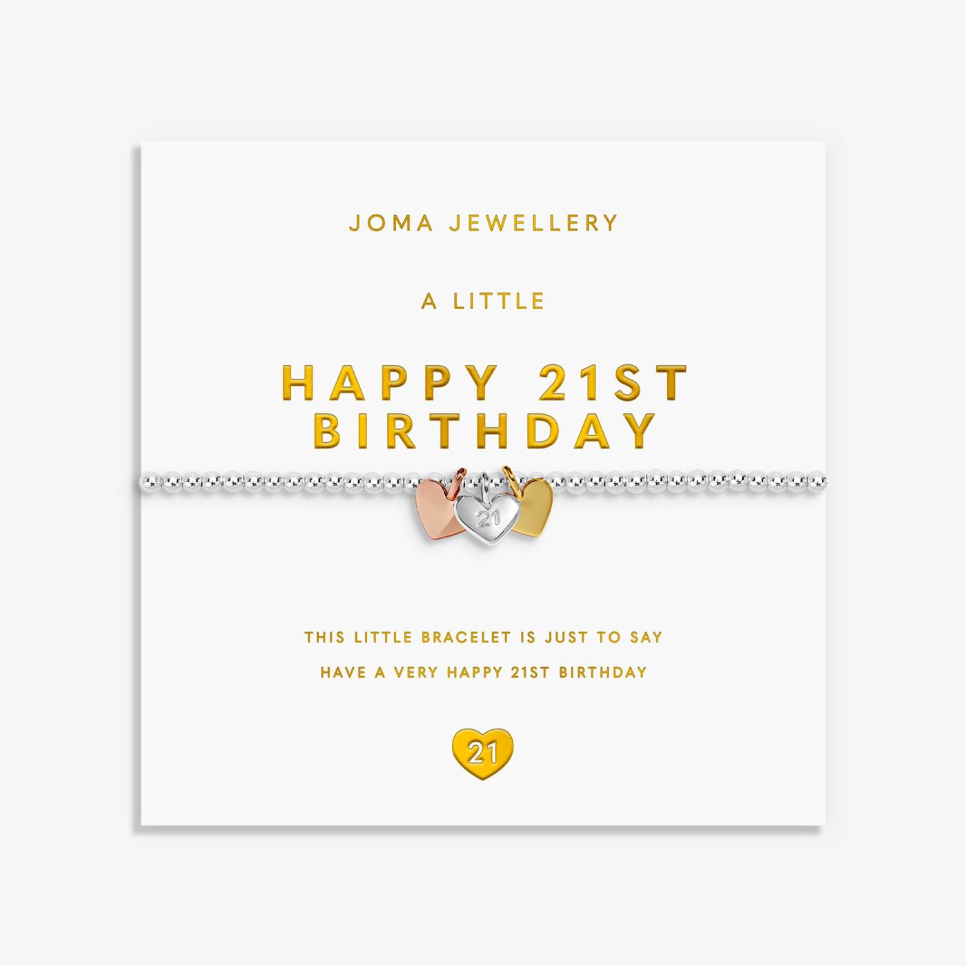 A Little ‘Happy 21st Birthday’ Bracelet