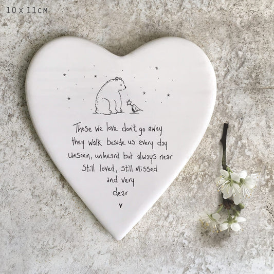 Porcelain Heart Shaped Coaster Those We Love