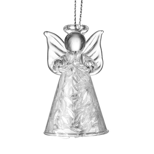 Glass Hanging Christmas Angel