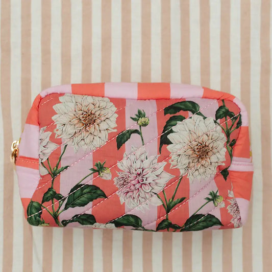 Joy Floral Stripe Cosmetic Bag