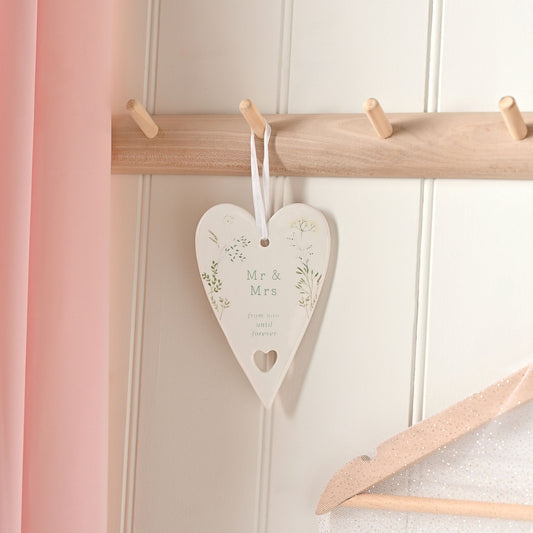 Love Story Mr & Mrs Ceramic Heart