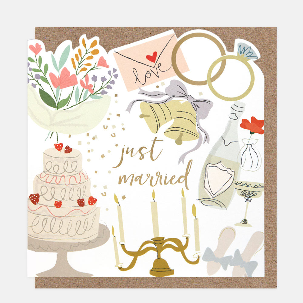Just Married Wedding Greetings Card