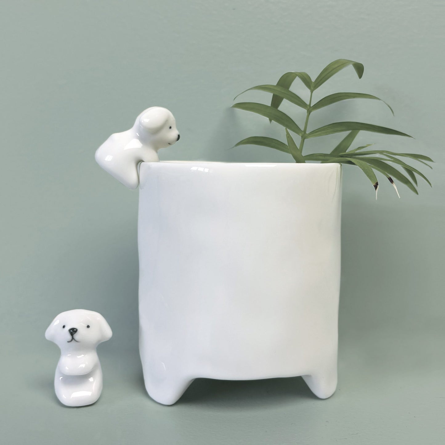 Dog Porcelain Pot Hanger