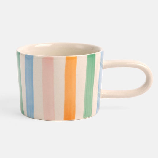 Pastel Striped Ceramic Mug