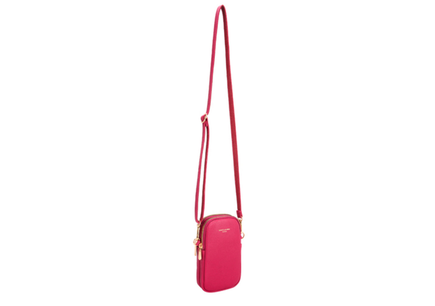 David Jones Fuchsia Double Zip Phone Case Bag