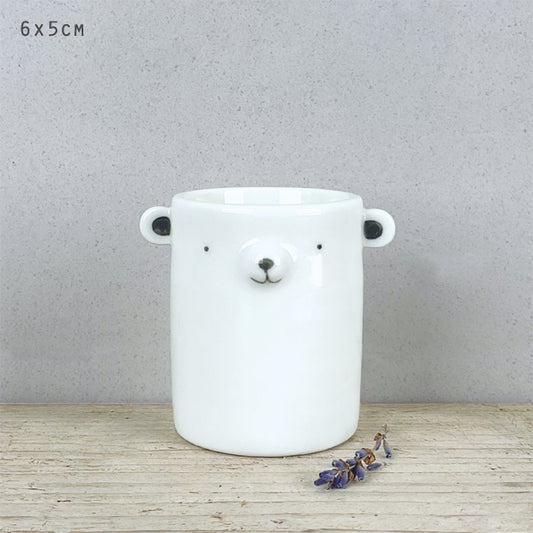 Round Bear Porcelain Pot