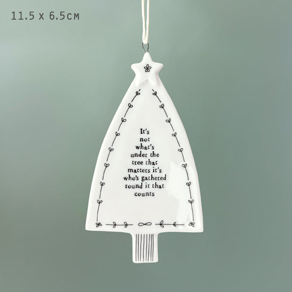 Under The Tree Flat Tree Porcelain Bauble