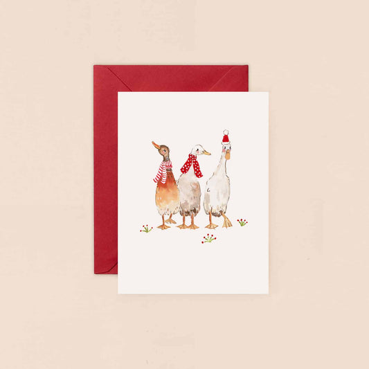 Christmas Ducks Mini Christmas Card