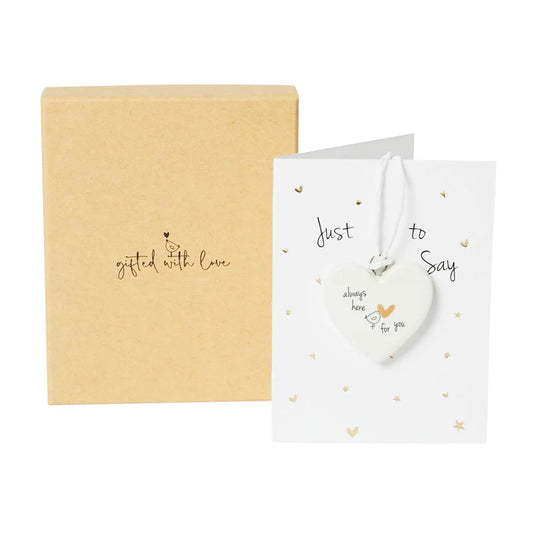 Always Here For You Boxed Heart Decoration