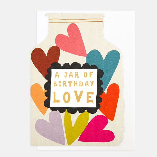 Jar of Hearts Birthday Greetings Card