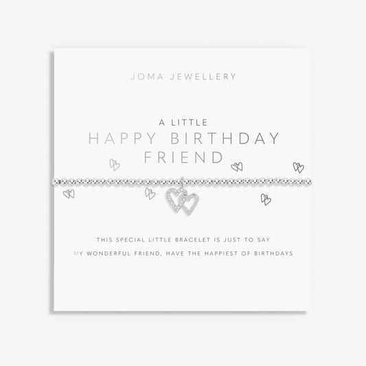 A Little ‘Happy Birthday Friend’ Bracelet In Silver
