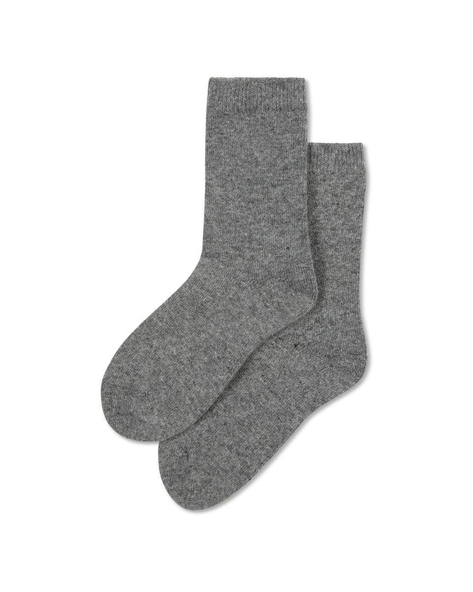 Cosy Cashmere Short Socks Marl Grey