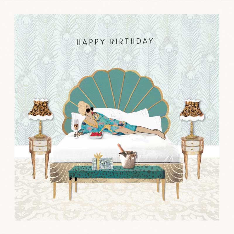 Happy Birthday Glamorous Lady Greetings Card