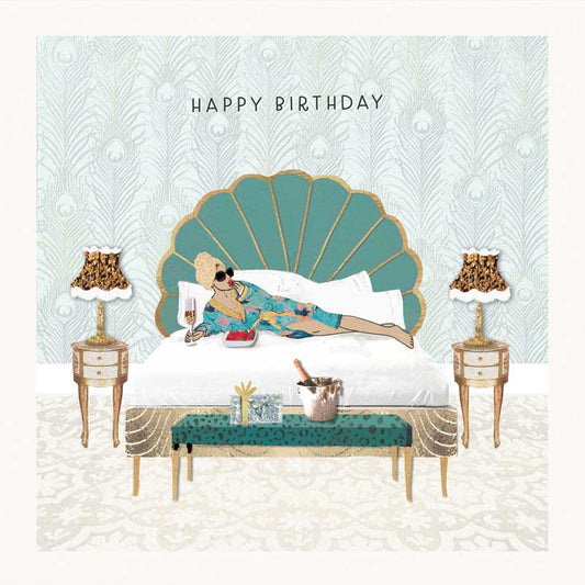 Happy Birthday Glamorous Lady Greetings Card