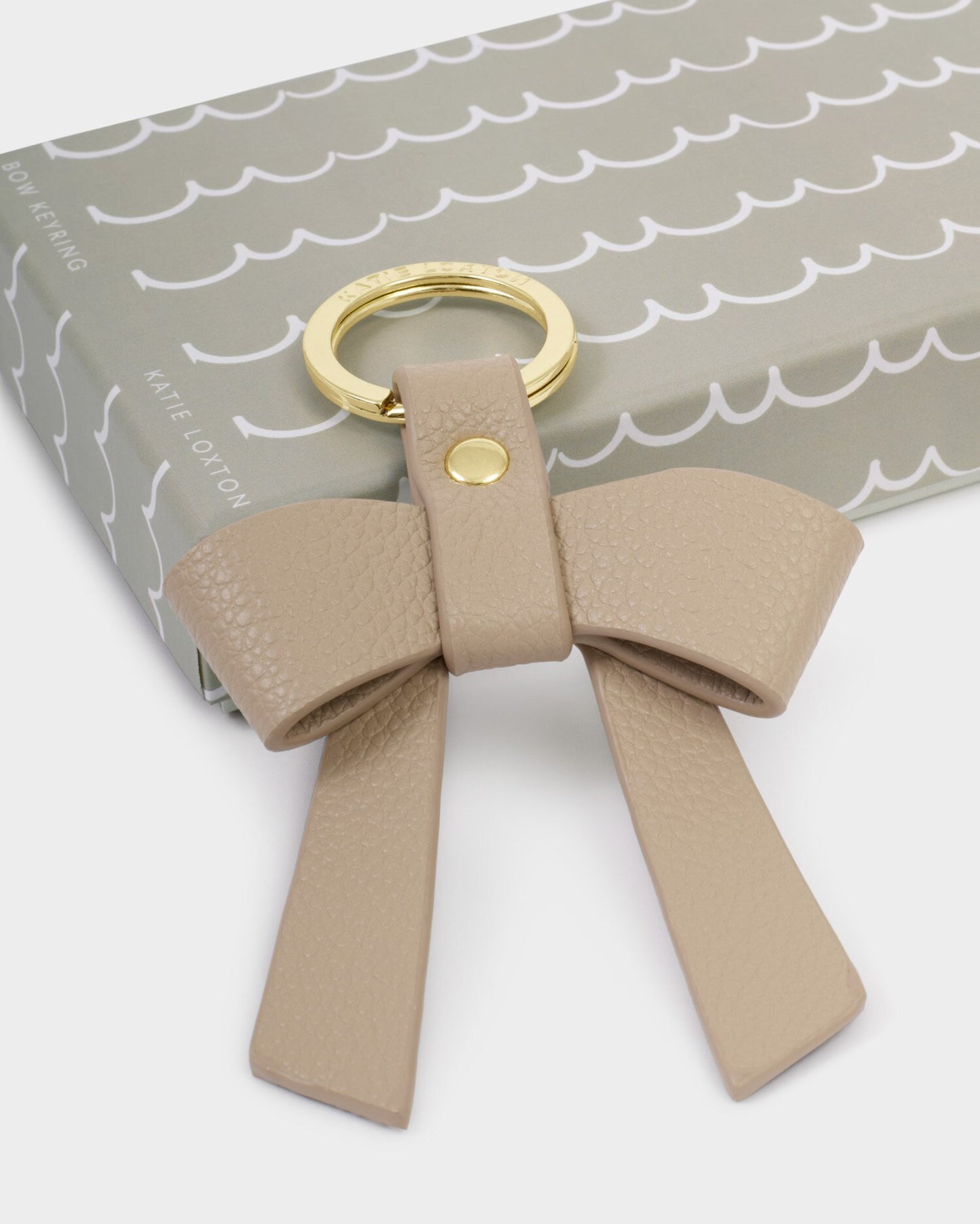 Katie Loxton Boxed Bow Keyring Taupe