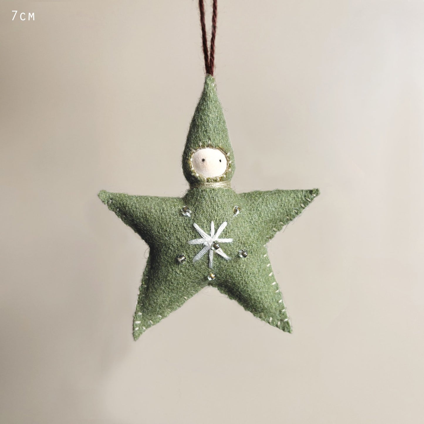 Small Felt Star Baby Green