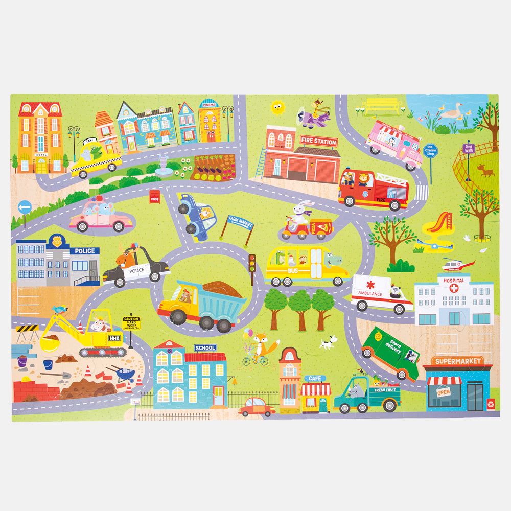 Around The Town Floor Puzzle