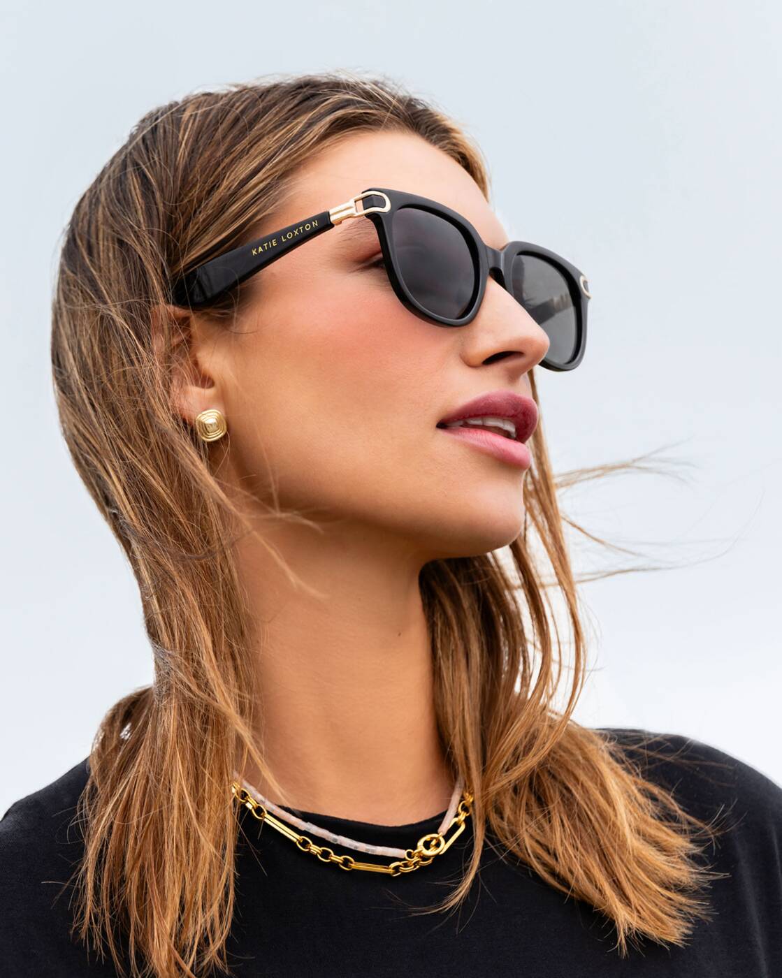 Katie Loxton Manhattan Square Sunglasses Black