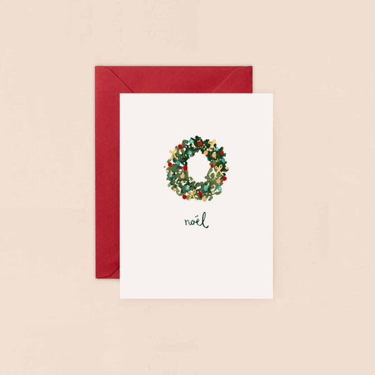 Wreath Mini Christmas Greetings Card