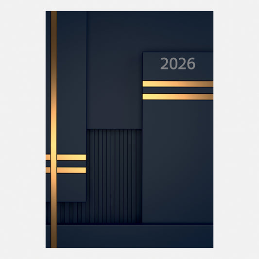 2026 A5 Diary Gold Bars