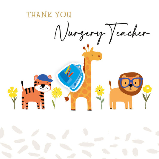 Thank You Nursery Teacher Greetings Card