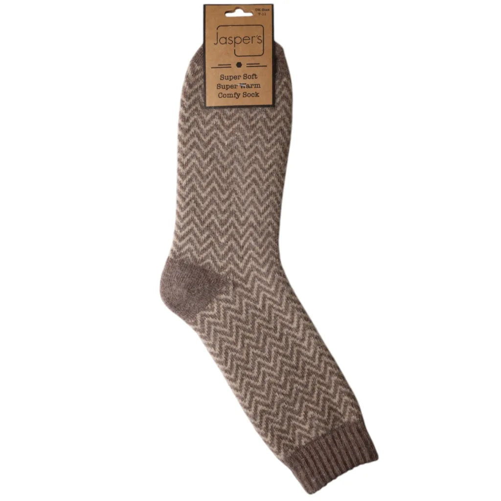 Cappuccino Herringbone Men’s Cosy Socks