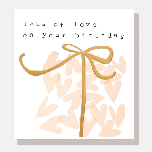 Confetti Heart Present Greetings Card