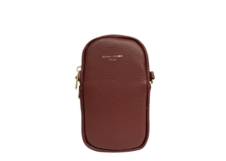 David Jones Crossbody Phone Bag Bordeaux