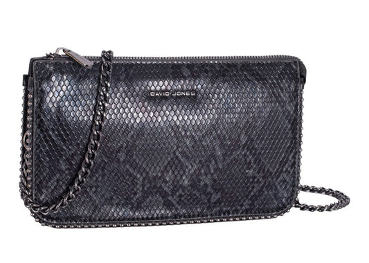 David Jones Faux Snake Clutch Bag