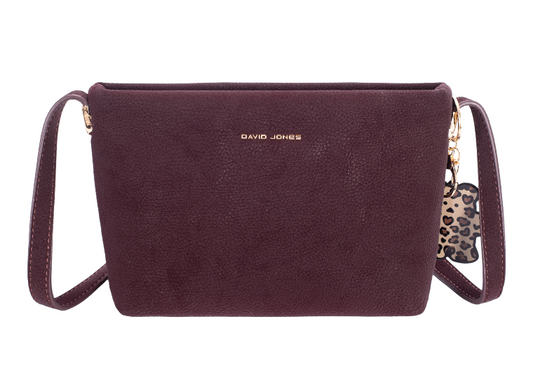 David Jones Simple Crossbody Bag Bordeaux