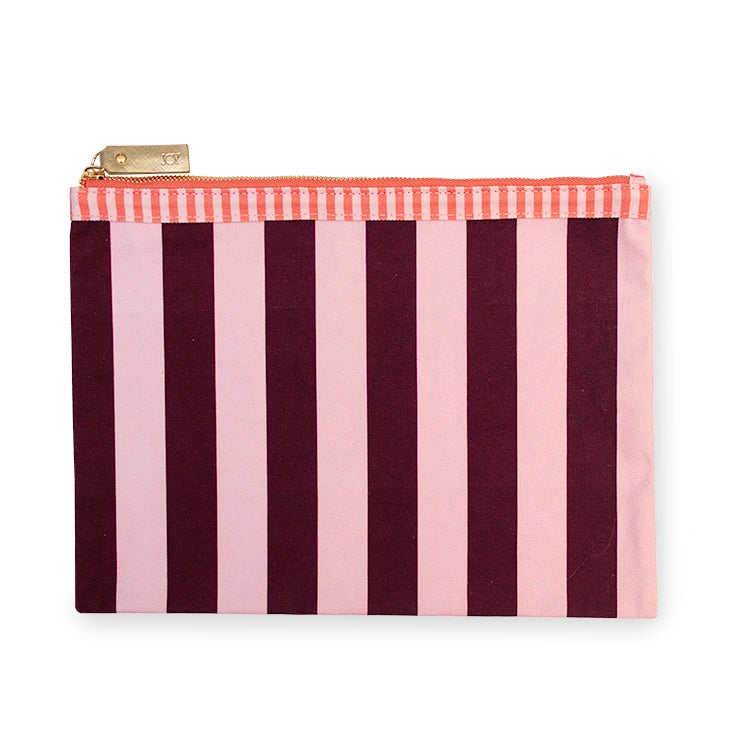 Joy Floral Stripe Set Of 3 Pouches